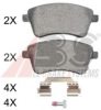 A.B.S. 37841 OE Brake Pad Set, disc brake